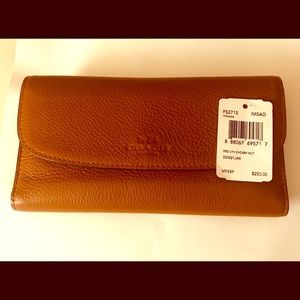 Coach Pebbled Leather Checkbook Women’s Wallet